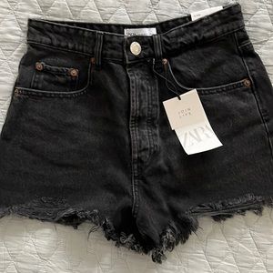 NWT Zara Black Denim Shorts